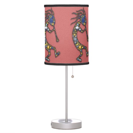 KOKOPELLI,  FERTILITY DEITY, HOPI, ETHNIC DANCE TABLE LAMP (Left)