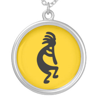 Kokopelli Fertility God Silver Plated Necklace