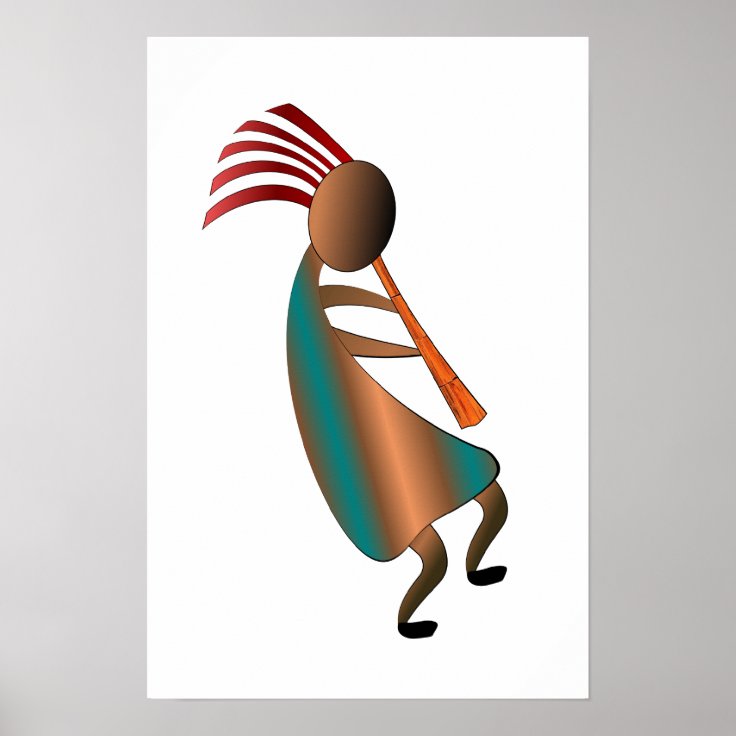 Kokopelli Flute Player Poster Zazzle