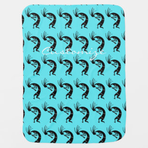 Kokopelli flute player Thunder_Cove Baby Blanket