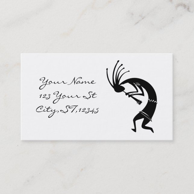 Kokopelli flute player Thunder_Cove Business Card (Front)