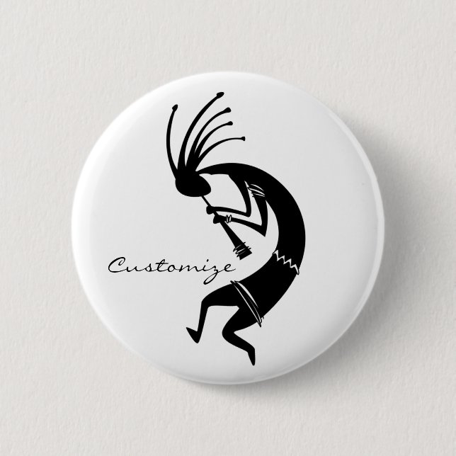 Kokopelli flute player Thunder_Cove Button (Front)