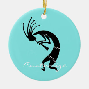 Kokopelli flute player Thunder_Cove Ceramic Ornament