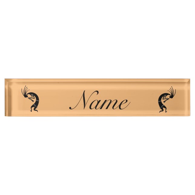 Kokopelli flute player Thunder_Cove Desk Name Plate (Front)