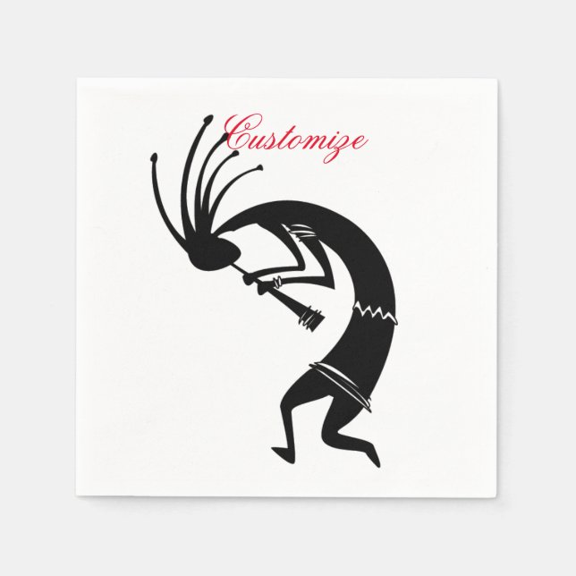 Kokopelli flute player Thunder_Cove Napkins (Front)