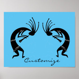 Kokopelli flute player Thunder_Cove Poster