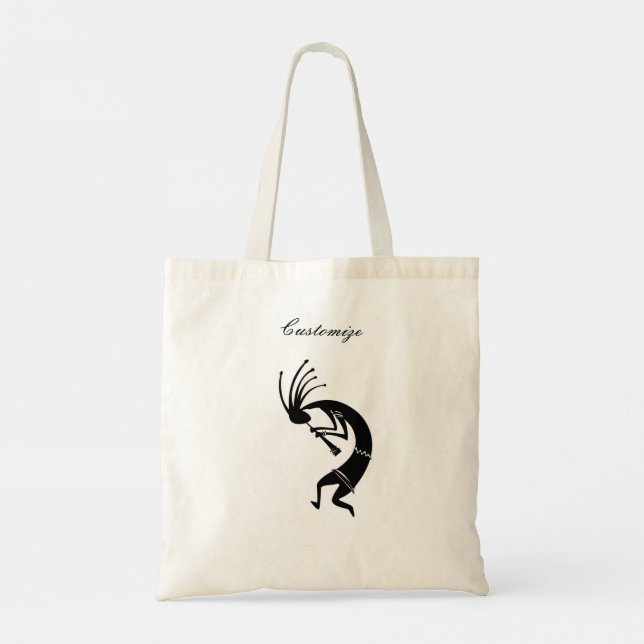 Kokopelli flute player Thunder_Cove Tote Bag (Back)