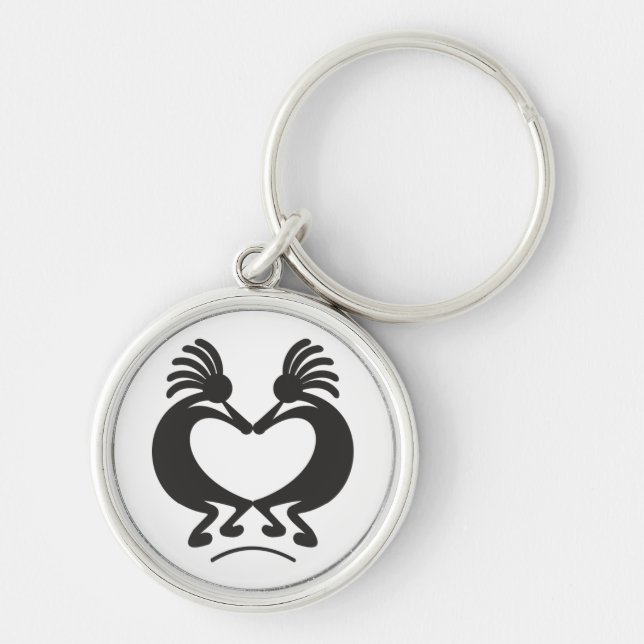 Kokopelli for Valentine's day Keychain (Front)