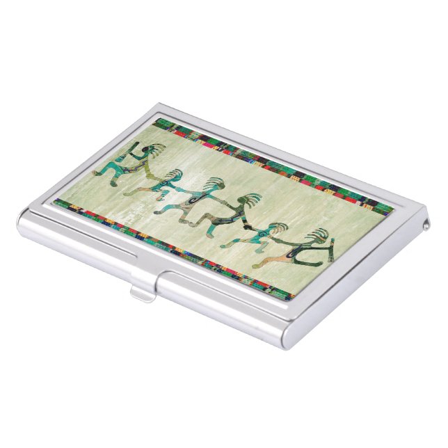 KOKOPELLI funny familiy + your ideas Case For Business Cards (Front)