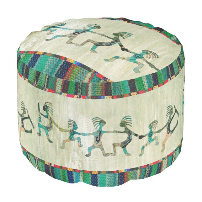KOKOPELLI funny familiy + your ideas Pouf (Angled Back)