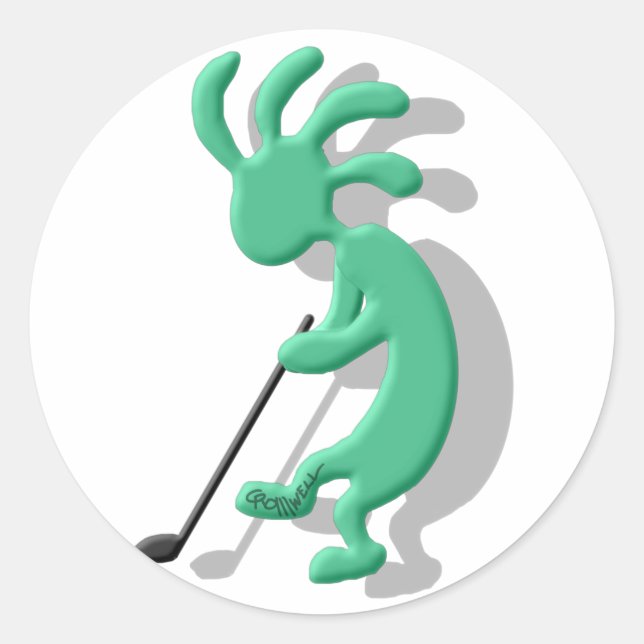 Kokopelli Golf Classic Round Sticker (Front)