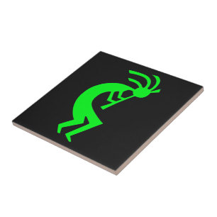 Kokopelli Green Tile