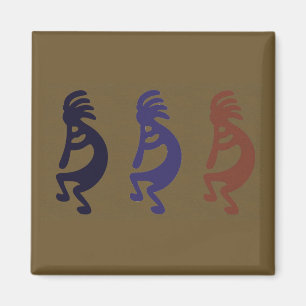 Kokopelli Group of Flute Playing Figures Magnet