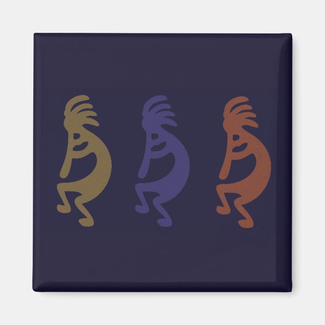 Kokopelli Group of Flute Playing Figures Magnet (Front)