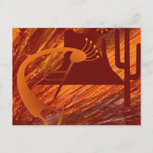 Kokopelli Heat Postcard