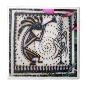 Kokopelli Henna Drawing Tile