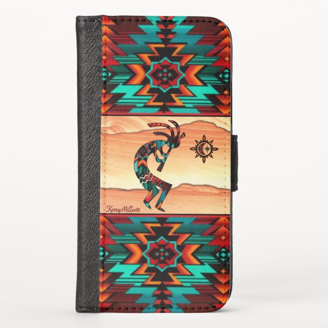 Kokopelli iPhone Wallet Case (Front)