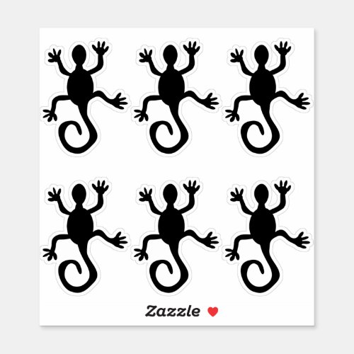 Kokopelli Lizard Silhouette Crafting Set Vinyl Sticker