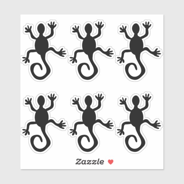 Kokopelli Lizard Silhouette Crafting Set Vinyl Sticker (Sheet)