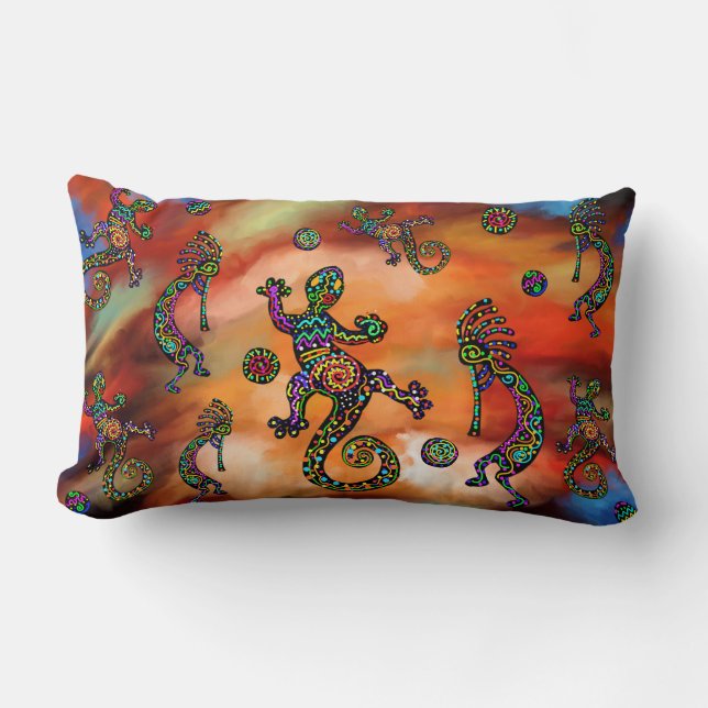 Kokopelli Lumbar Pillow (Front)