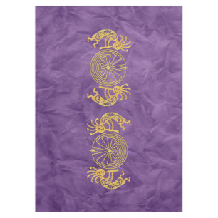KOKOPELLI / MAN IN THE MAZE gold + your ideas Tablecloth