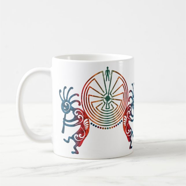 KOKOPELLI / MAN IN THE MAZE + your ideas Coffee Mug (Left)