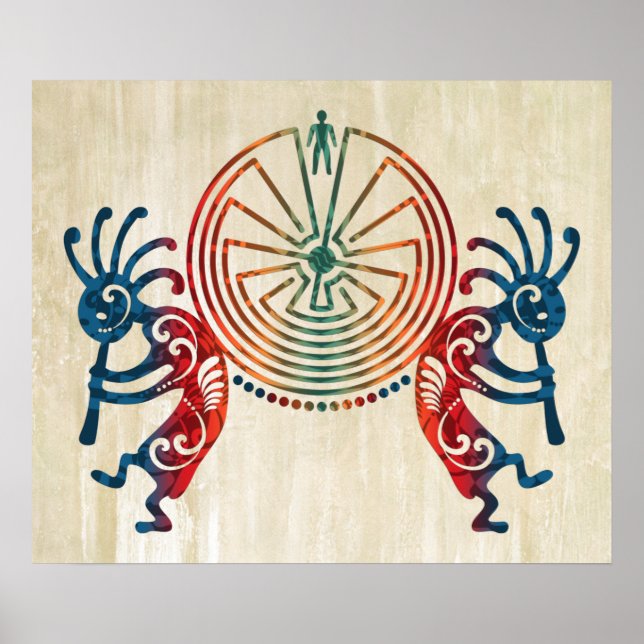 KOKOPELLI / MAN IN THE MAZE + your ideas Poster (Front)