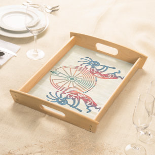 KOKOPELLI / MAN IN THE MAZE + your ideas Serving Tray