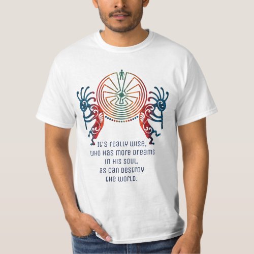 KOKOPELLI  MAN IN THE MAZE  your text T_Shirt