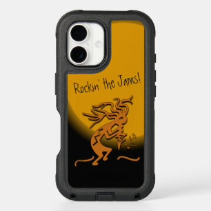 Kokopelli Merrymaker With Musical Notes Artwork iPhone 16 Case