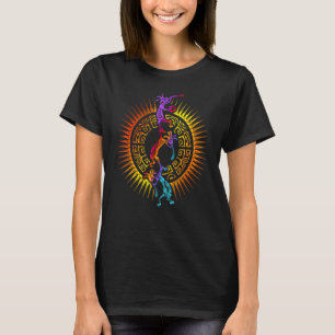 Kokopelli Musician Acrobats - Mandala Sun 1 - Fan T-Shirt