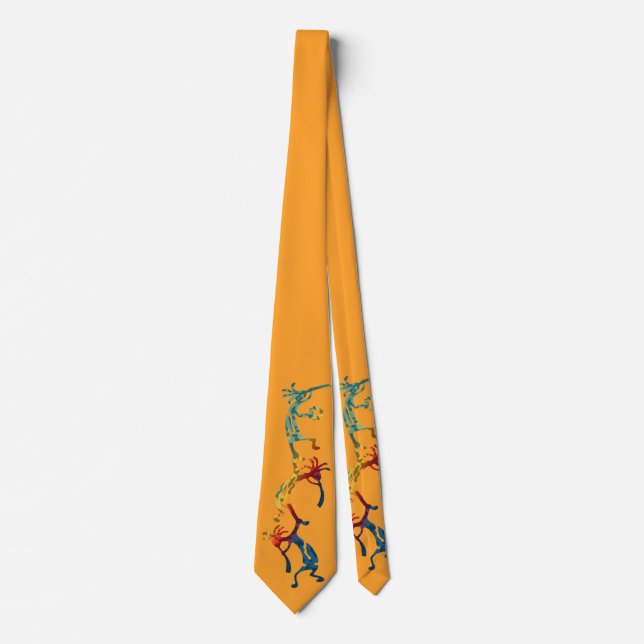 KOKOPELLI musician acrobats + your ideas Neck Tie (Front)