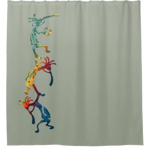 KOKOPELLI musician acrobats  your ideas Shower Curtain