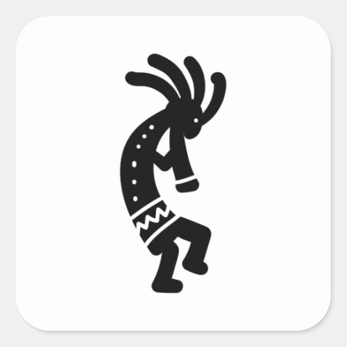 Kokopelli Musician Square Sticker