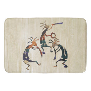 KOKOPELLI musician trio + your ideas Bath Mat