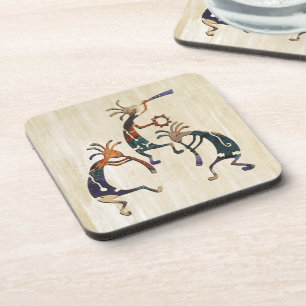KOKOPELLI musician trio + your ideas Beverage Coaster