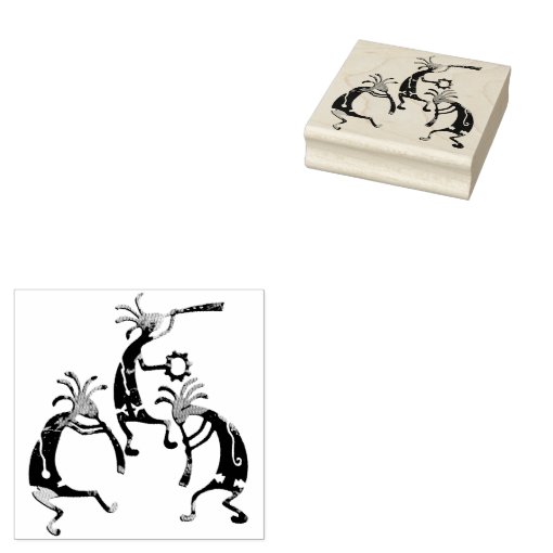 Kokopelli Wood Mounted Rubber Stamp, Arizona, Indian, Mexican, Mexico