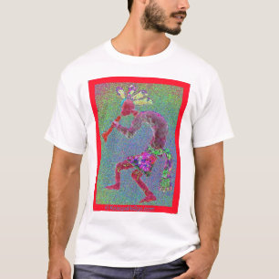 KOKOPELLI MYSTICAL RED RED BORDER T-Shirt