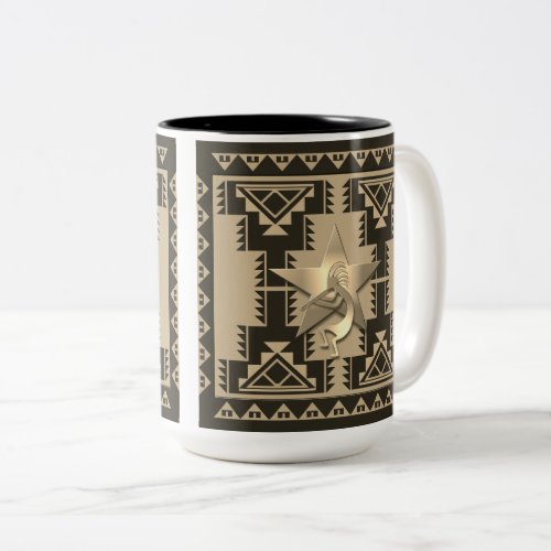 Kokopelli  Native American Design  Two_Tone Coffee Mug