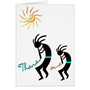 Kokopelli, Native American Flute Players Cards