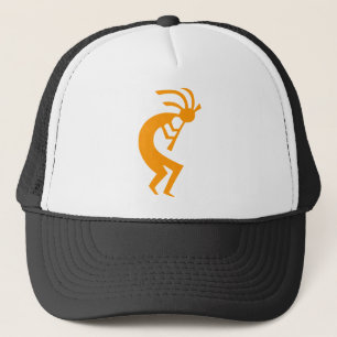 Kokopelli Orange Trucker Hat