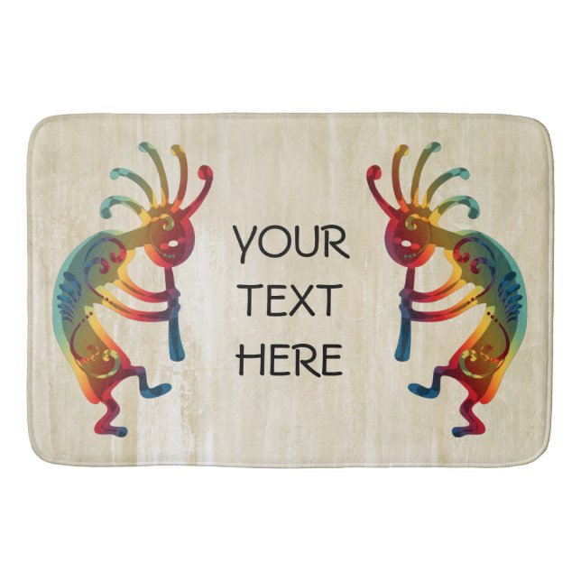 KOKOPELLI ornaments + your ideas Bathroom Mat (Front)