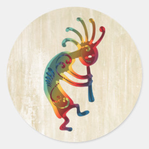 KOKOPELLI ornaments + your ideas Classic Round Sticker