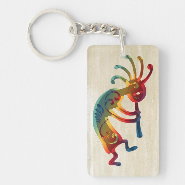 KOKOPELLI ornaments + your ideas Keychain (Front)