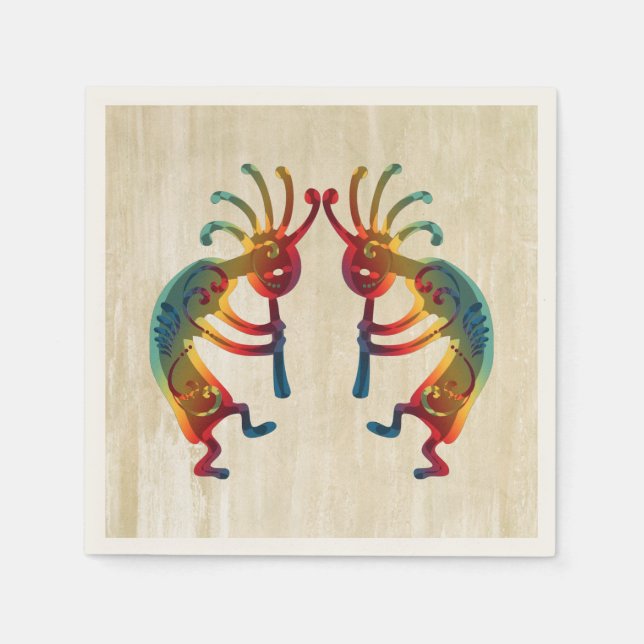KOKOPELLI ornaments + your ideas Paper Napkins (Front)