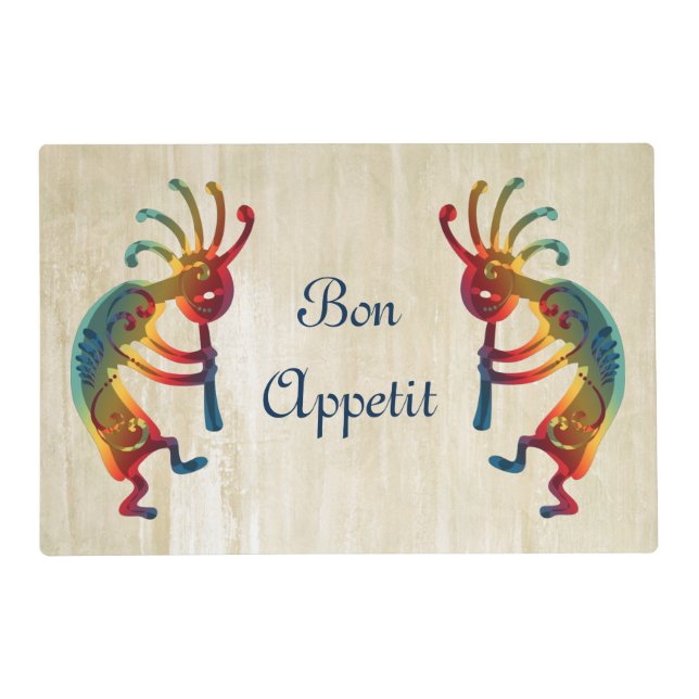 KOKOPELLI ornaments + your ideas Placemat (Front)