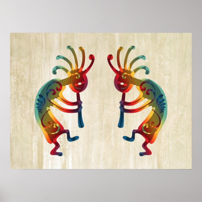 KOKOPELLI ornaments + your ideas Poster (Front)