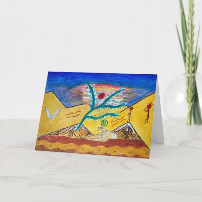 Kokopelli Path Letterpress Thank You Card (Front)