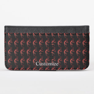 Kokopelli pattern Thunder_Cove iPhone X Wallet Case
