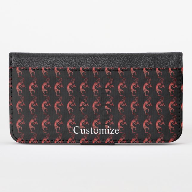Kokopelli pattern Thunder_Cove iPhone Wallet Case (Front (Horizontal))